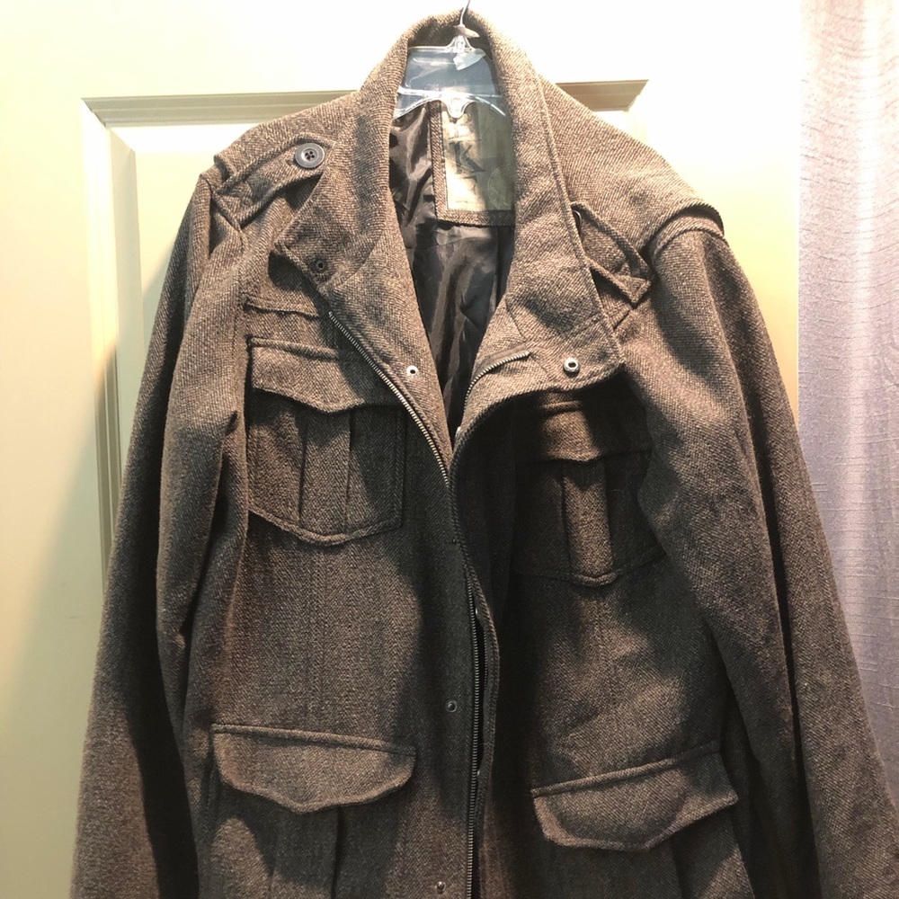 BKE Brown Tweed Coat
